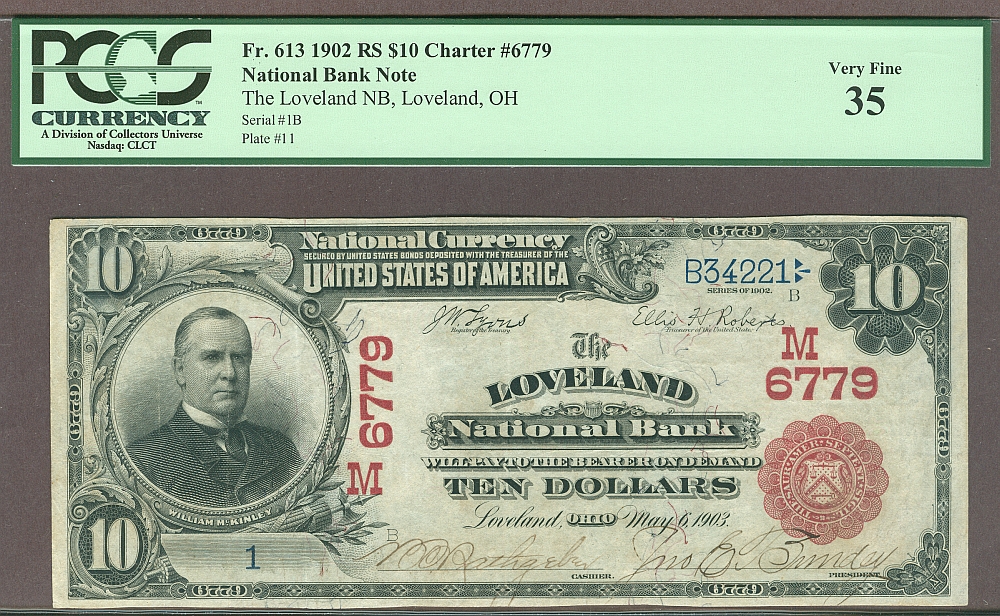 Jeu du chiffre en image VII - Page 18 Loveland,%20OH,%20Ch.6779,%201902RS%20$10,%20Serial%20No.%201,%20PCGS35(1000)